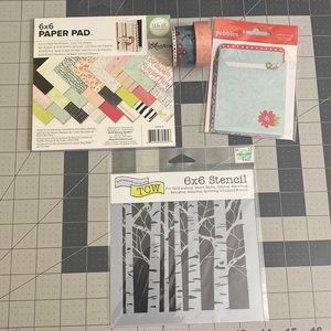 Scrapbook bundle 6 x 6 paper pad and more